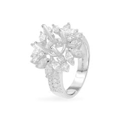 Ổ nhẫn nữ vàng trắng 18K DOJI AFRA000384D2KK1