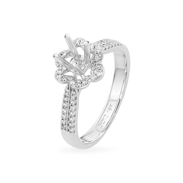 Ổ nhẫn vàng trắng 18K DOJI AFRA000436D2KK1