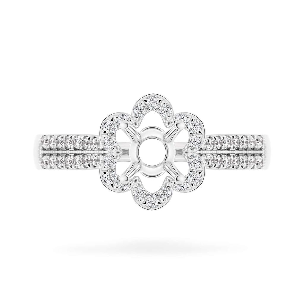 Ổ nhẫn vàng trắng 18K DOJI AFRA000436D2KK1 