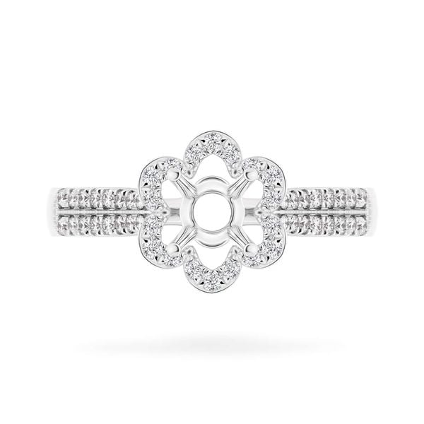 Ổ nhẫn vàng trắng 18K DOJI AFRA000436D2KK1