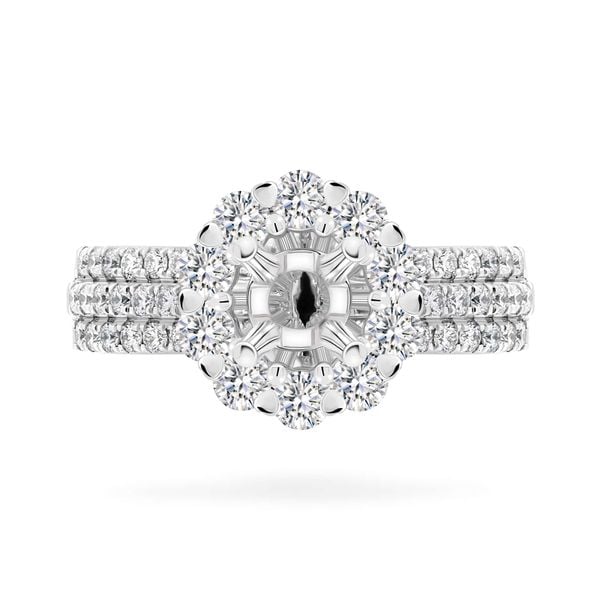 Ổ nhẫn vàng trắng 18K DOJI AFRA000443D2KK1