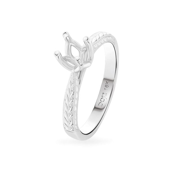 Ổ nhẫn vàng trắng 18K DOJI AFRA000446D2KK1