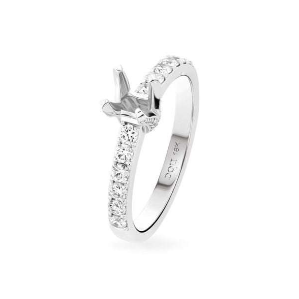 Ổ nhẫn vàng trắng 18K DOJI AFRA002610D2KK1