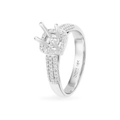 Ổ nhẫn vàng trắng 18K DOJI AFRA002611D2KK1