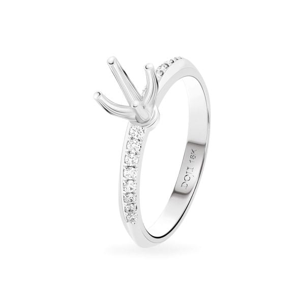 Ổ nhẫn vàng trắng 18K DOJI AFRA002614D2KK1