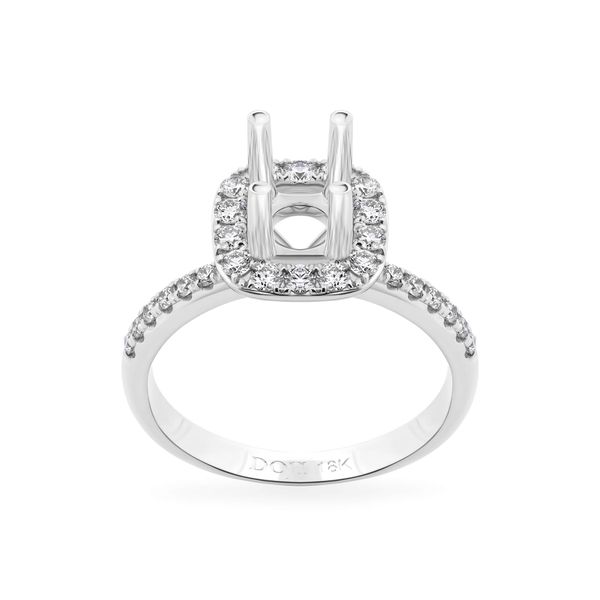 Ổ nhẫn vàng trắng 18K DOJI AFRA002757D2KK1