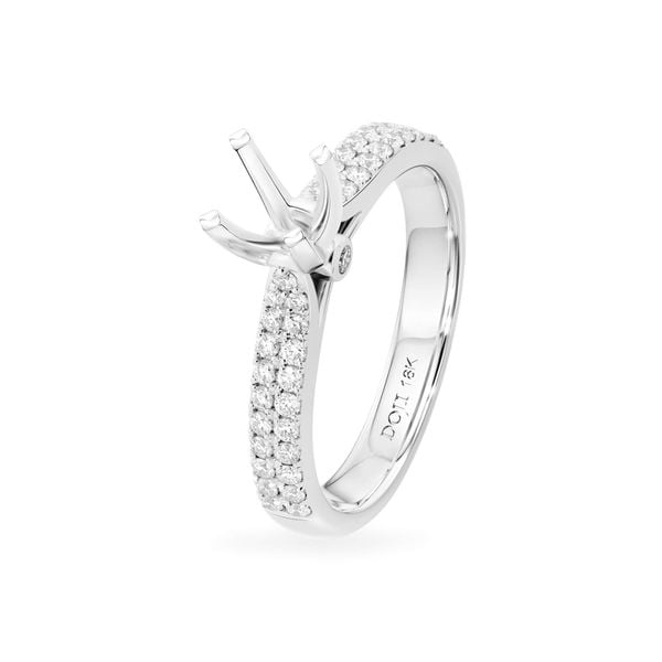 Ổ nhẫn nữ vàng trắng 18K DOJI AFRA100001D2KK1