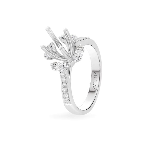 Ổ nhẫn nữ vàng trắng 18K DOJI AFRA100010D2KK1
