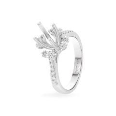 Ổ nhẫn nữ vàng trắng 18K DOJI AFRA100010D2KK1