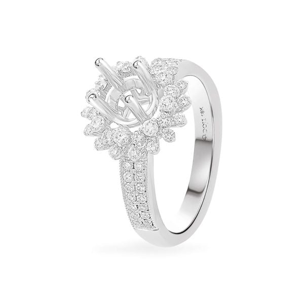Ổ nhẫn nữ vàng trắng 18K DOJI AFRA100059D2KK1