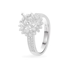 Ổ nhẫn nữ vàng trắng 18K DOJI AFRA100059D2KK1