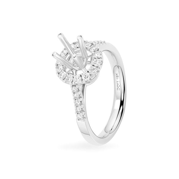Ổ nhẫn nữ vàng trắng 18K DOJI AFRA100084D2KK1