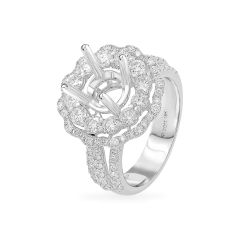 Ổ nhẫn nữ vàng trắng 18K DOJI AFRA100097D2KK1