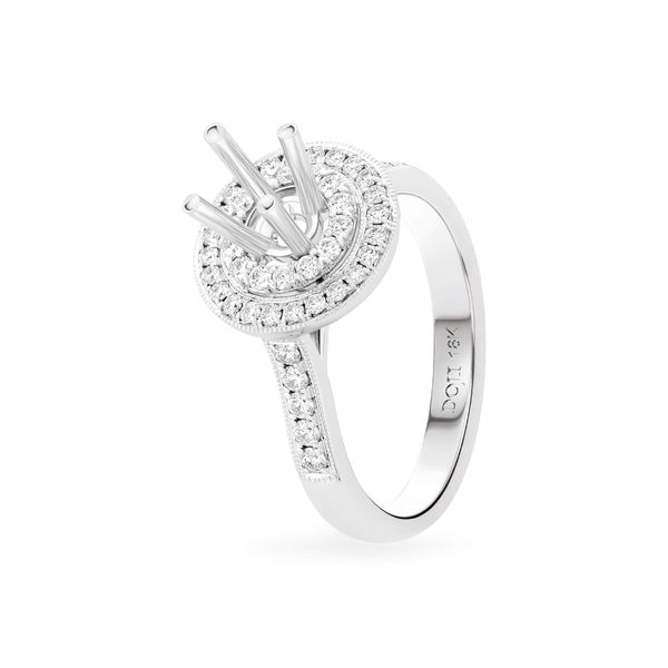Ổ nhẫn nữ vàng trắng 18K DOJI AFRA100109D2KK1