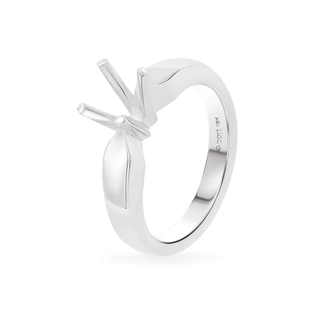 Ổ nhẫn nữ vàng trắng 18K DOJI AFRA100172D2KK1 