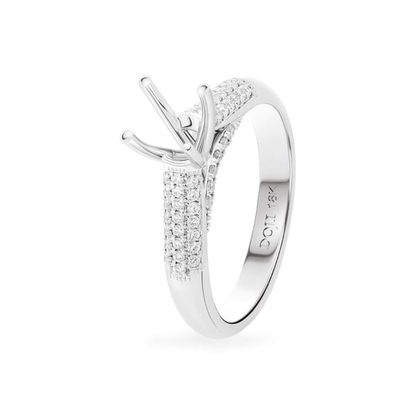 Ổ nhẫn nữ vàng trắng 18K DOJI AFRA100288D2KK1
