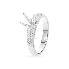 Ổ nhẫn nữ vàng trắng 18K DOJI AFRA100288D2KK1