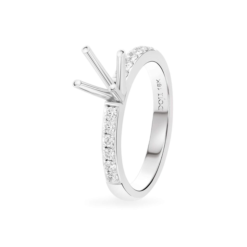 Ổ nhẫn nữ vàng trắng 18K DOJI AFRA100367D2KK1 
