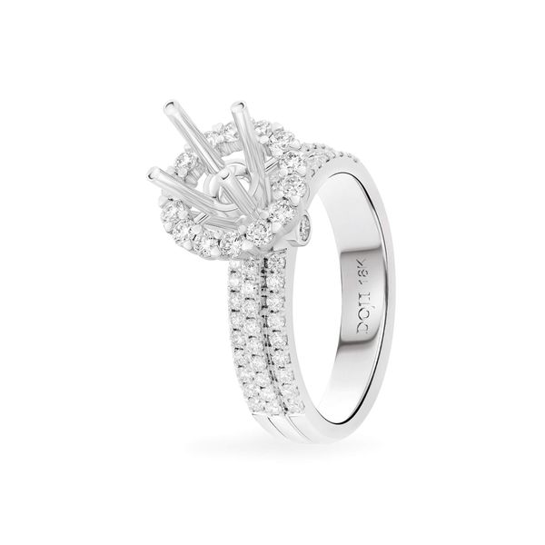 Ổ nhẫn nữ vàng trắng 18K DOJI AFRA100443D2KK1