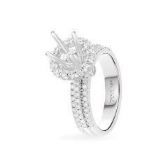 Ổ nhẫn nữ vàng trắng 18K DOJI AFRA100443D2KK1