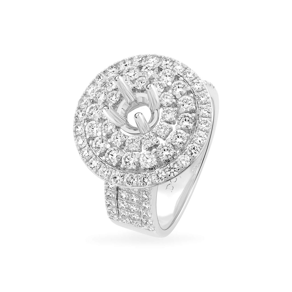 Ổ nhẫn vàng trắng 18K DOJI AFRA000484D2KK1 