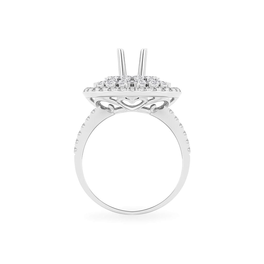 Ổ nhẫn vàng trắng 18K DOJI AFRA000484D2KK1 