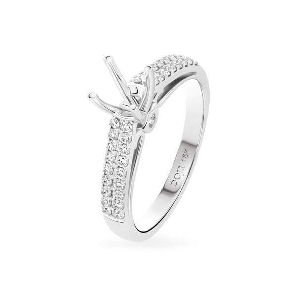 Ổ nhẫn nữ vàng trắng 18K DOJI AFRA102613D2KK1