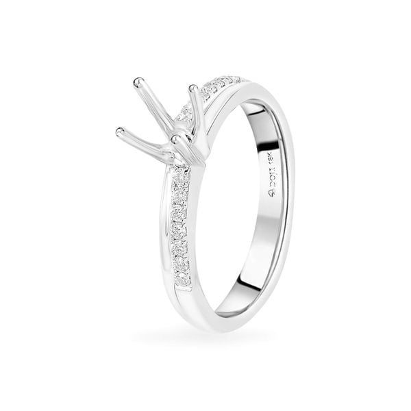 Ổ nhẫn nữ vàng trắng 18K DOJI AFRA200015D2KK1