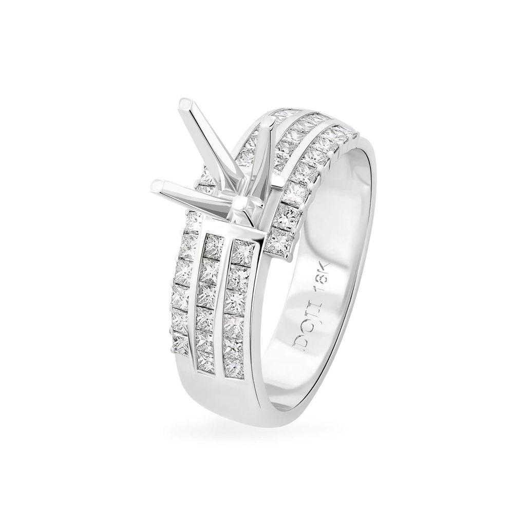 Ổ nhẫn vàng trắng 18K DOJI AFRA000127D2KK1 