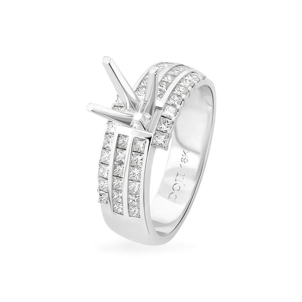 Ổ nhẫn vàng trắng 18K DOJI AFRA000127D2KK1