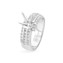 Ổ nhẫn vàng trắng 18K DOJI AFRA000127D2KK1