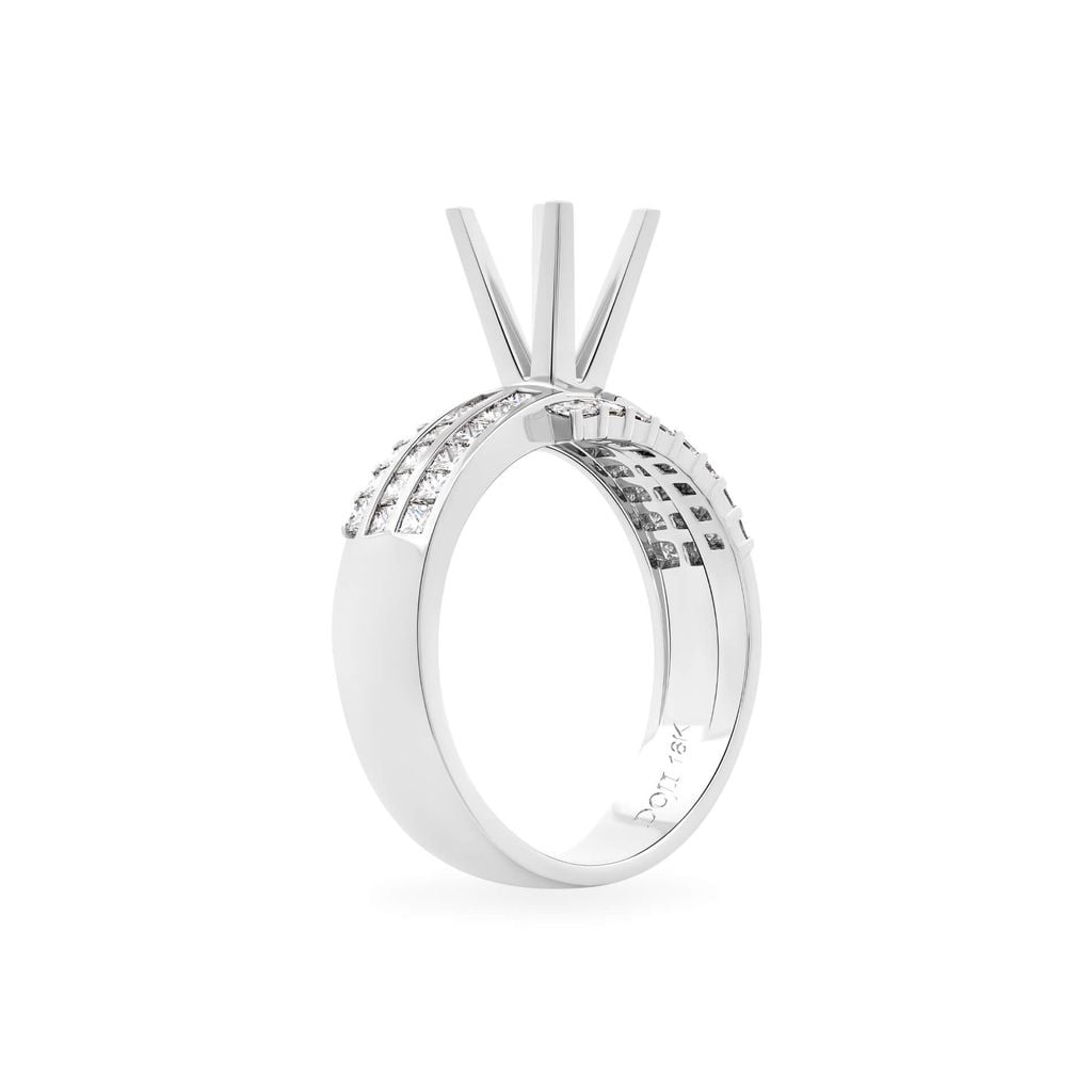 Ổ nhẫn vàng trắng 18K DOJI AFRA000127D2KK1 