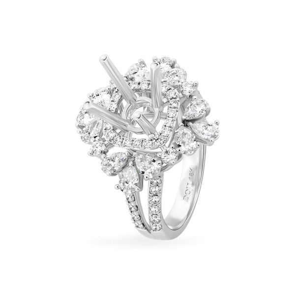 Ổ nhẫn vàng trắng 18K DOJI AFRA000123D2KK1