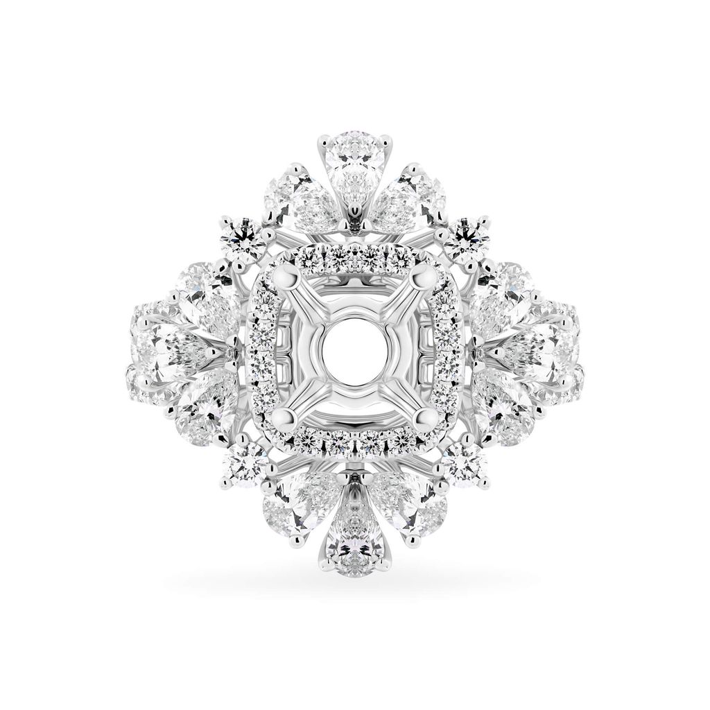 Ổ nhẫn vàng trắng 18K DOJI AFRA000123D2KK1 