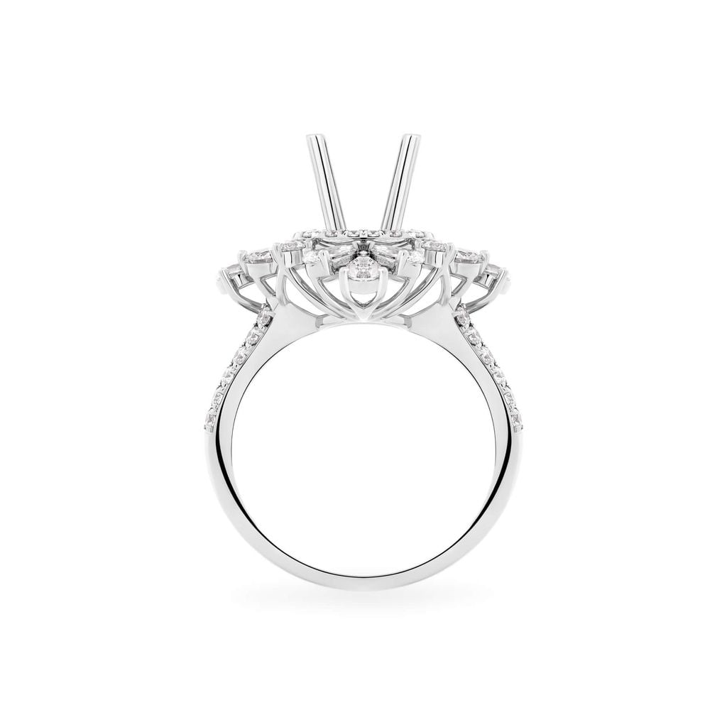 Ổ nhẫn vàng trắng 18K DOJI AFRA000123D2KK1 