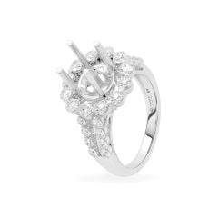 Ổ nhẫn nữ vàng trắng 18K DOJI AFRA300198D2KK1