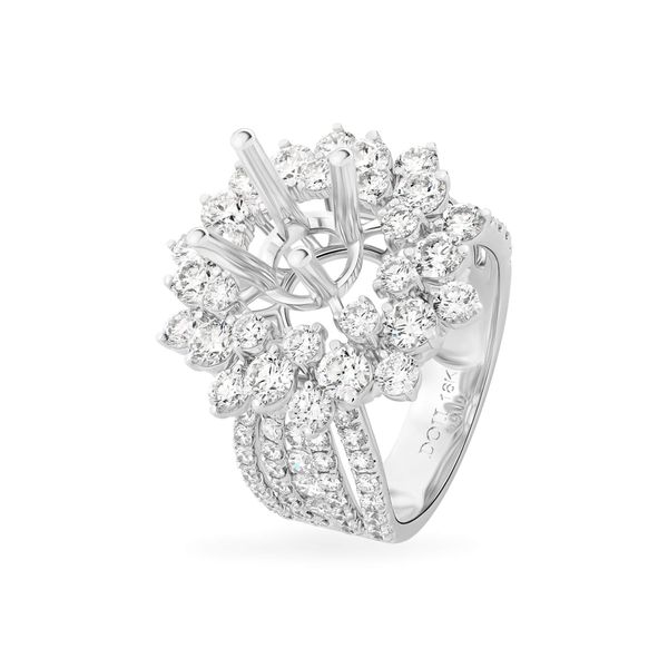 Ổ nhẫn vàng trắng 18K DOJI AFRA000221D2KK1