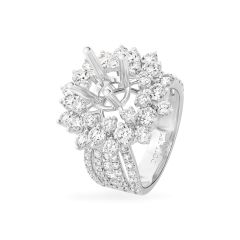 Ổ nhẫn vàng trắng 18K DOJI AFRA000221D2KK1