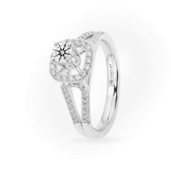 Nhẫn vàng trắng 14K gắn kim cương DOJI AFRB100007F2HA1