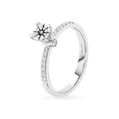 Nhẫn vàng trắng 14K gắn kim cương DOJI AFRB100013F2HA1