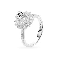 Nhẫn vàng trắng 14K gắn kim cương DOJI AFRB100022F2HA1