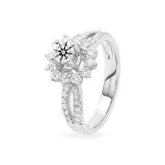 Nhẫn vàng trắng 14K gắn kim cương DOJI AFRB100028F2HA1