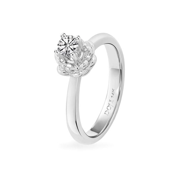 Nhẫn vàng trắng 14K gắn kim cương DOJI AFRB100048F2HA1