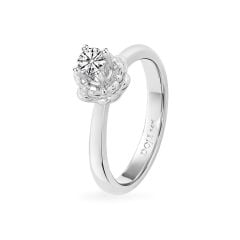 Nhẫn vàng trắng 14K gắn kim cương DOJI AFRB100048F2HA1