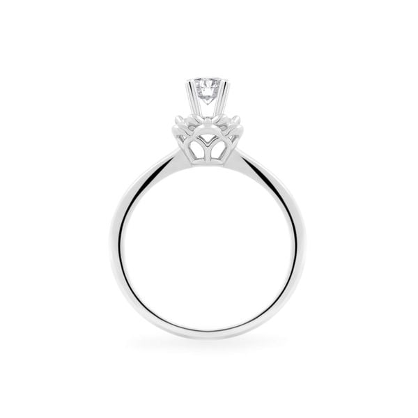 Nhẫn vàng trắng 14K gắn kim cương DOJI AFRB100048F2HA1