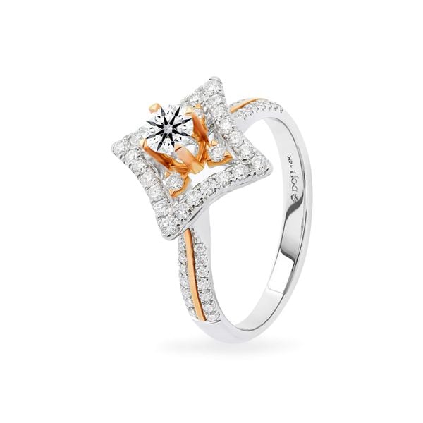 Nhẫn vàng 14K gắn kim cương DOJI AFRB100086F6HA1