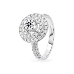 Nhẫn vàng trắng 14K gắn kim cương DOJI AFRB100097F2HA1