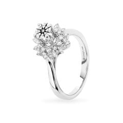 Nhẫn vàng trắng 14K gắn kim cương DOJI AFRB100106F2HA1