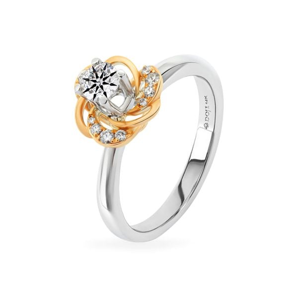 Nhẫn vàng 14K gắn kim cương DOJI AFRB100132F6HA1