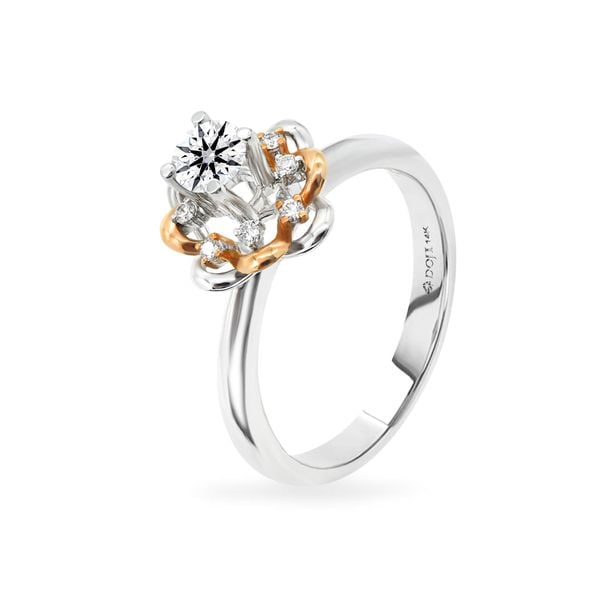 Nhẫn vàng 14K gắn kim cương DOJI AFRB100135F6HA1